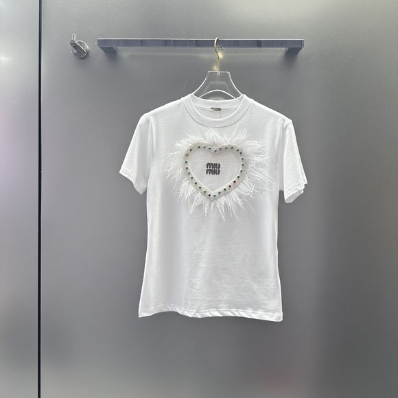 Miu Miu | Tops | Miu Miu Womens Fashion Casual Letter Embroidered